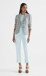 Glenda Plaid Jacket  Sky