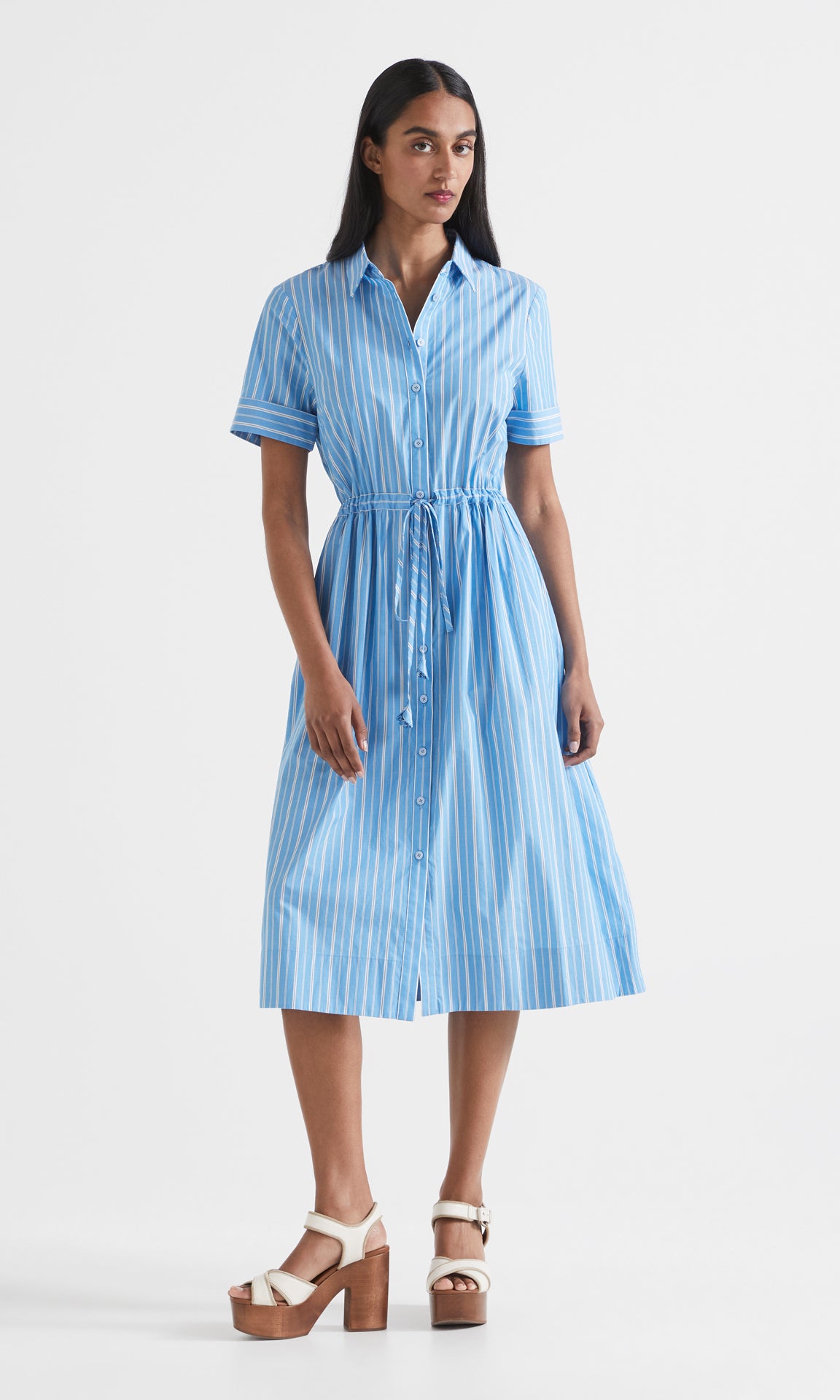 Prescott SS Shirt Dress Lagoon