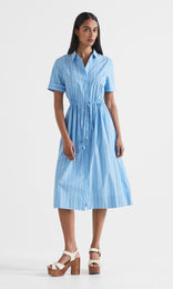 Prescott SS Shirt Dress Lagoon