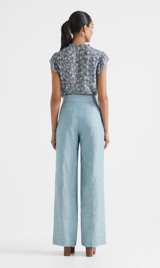 Redoute S/S Top Coastal Blue