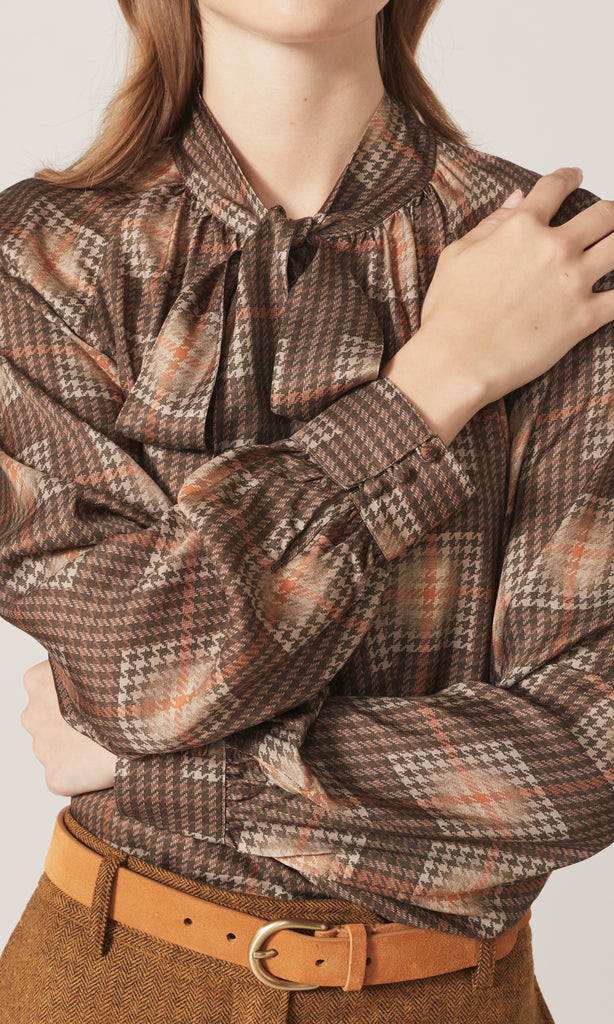 Katie Tie Blouse Biscuit