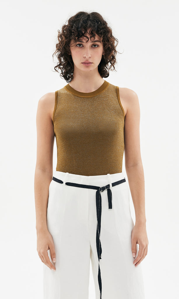 Messina Sleeveless Knit Bronze