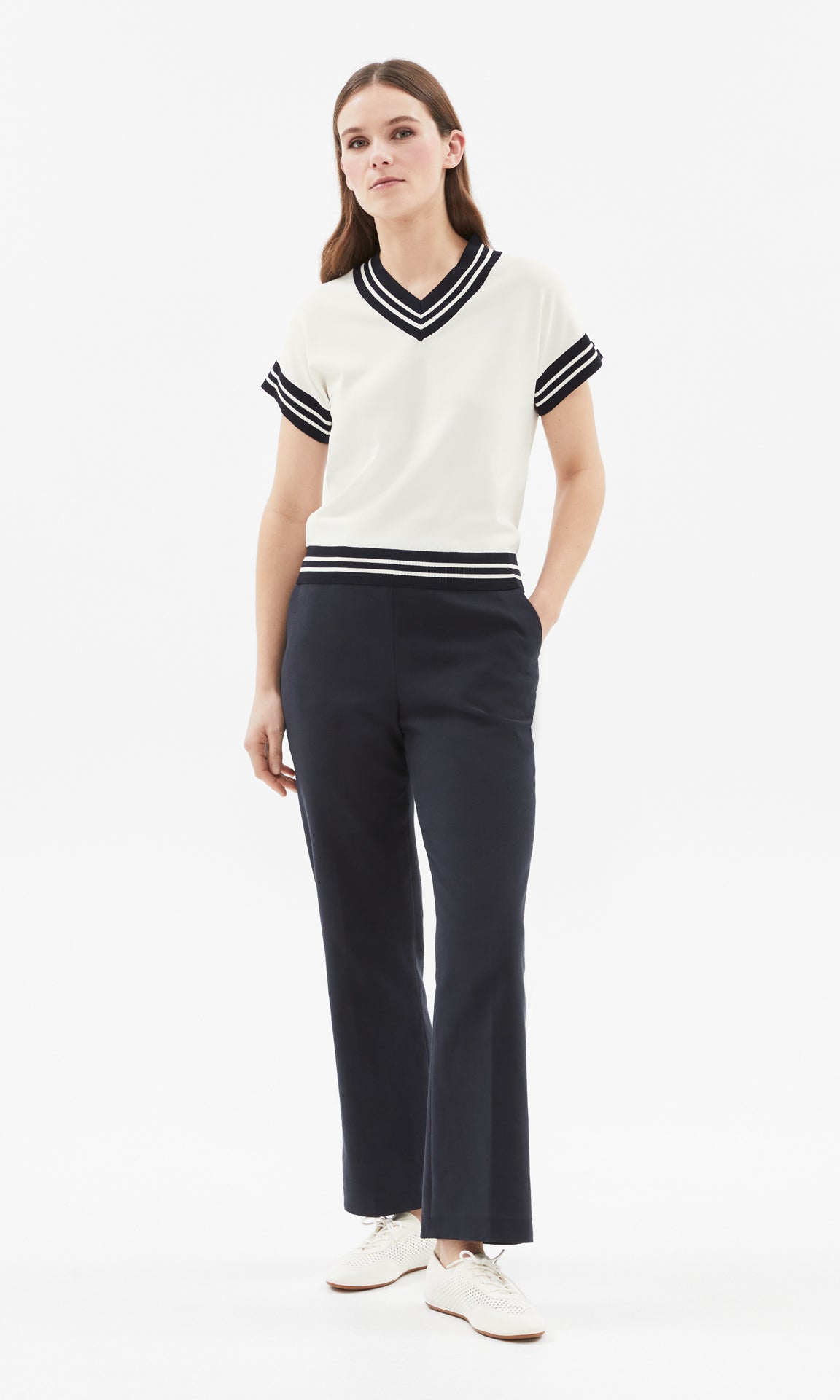 Nouvelle Straight Leg Pant Navy