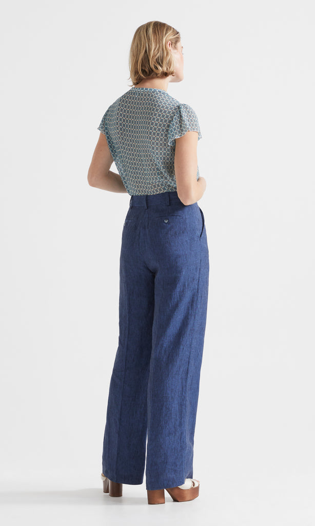 Terrazzo Blouse  Indigo