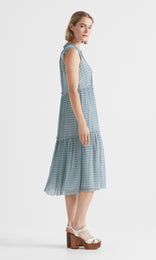 Terrazzo Layered Dress Indigo