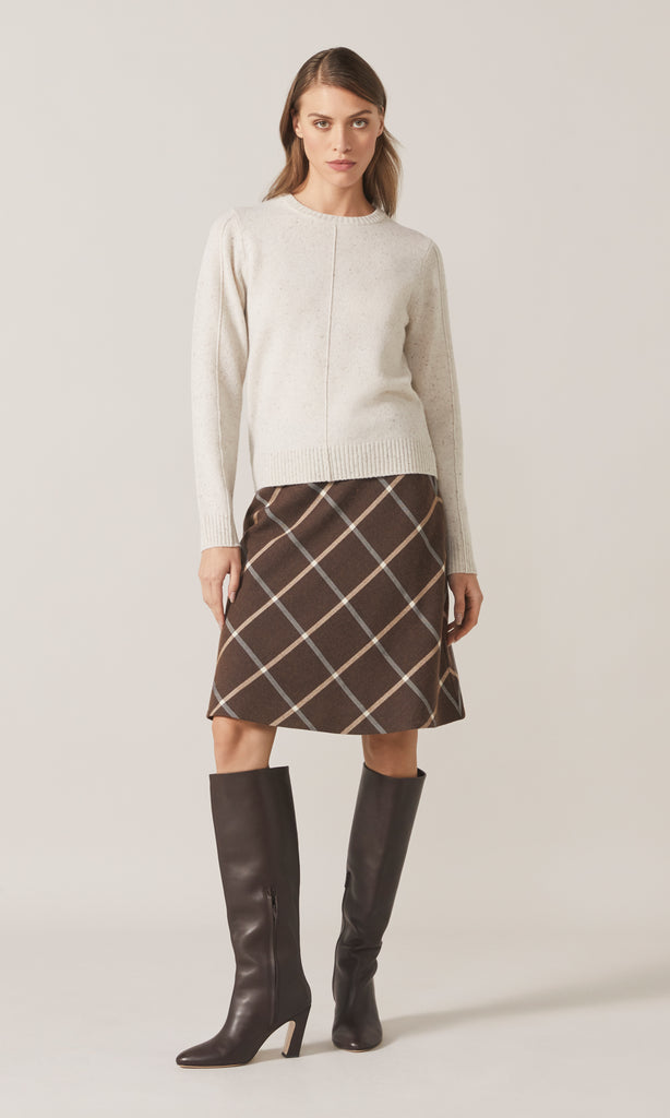 Bristow Bias Skirt Chocolate