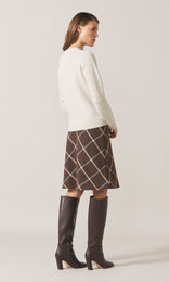 Bristow Bias Skirt Chocolate