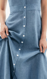 Positano Dress  Chambray Blue