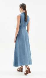 Positano Dress  Chambray Blue