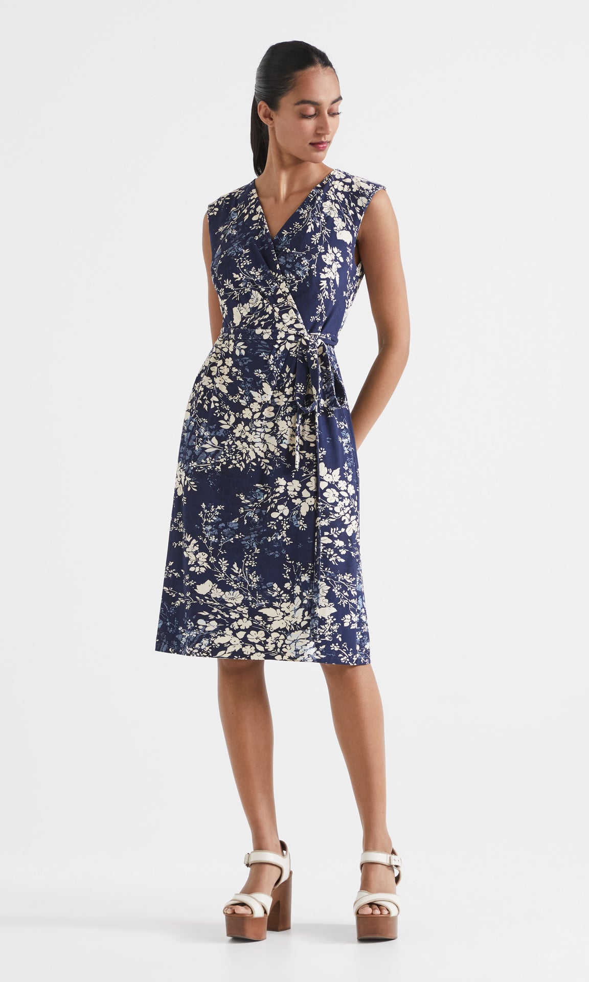 Alice Wrap Dress Navy
