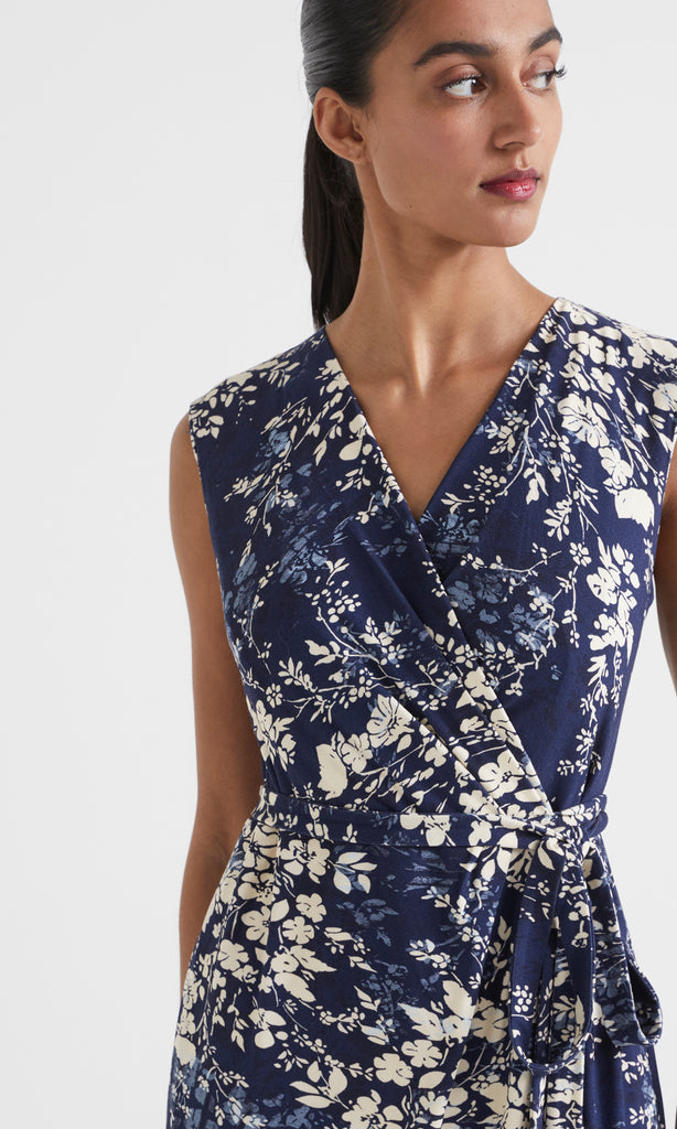 Alice Wrap Dress Navy