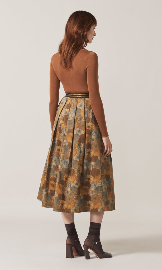 Adelphi Lurex LS Crew Camel