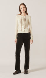 Exeter LS Ruffle Top Putty