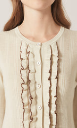 Exeter LS Ruffle Top Putty