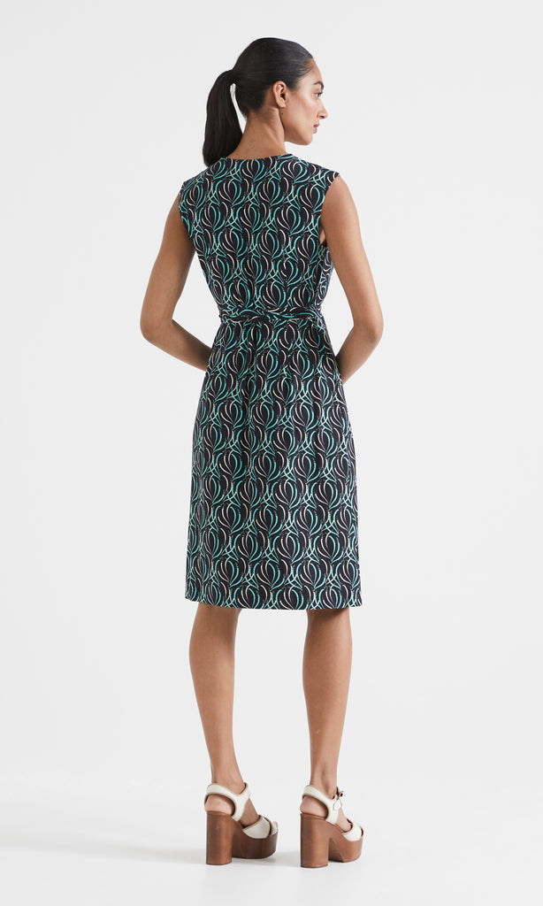 Erba Wrap Dress Teal