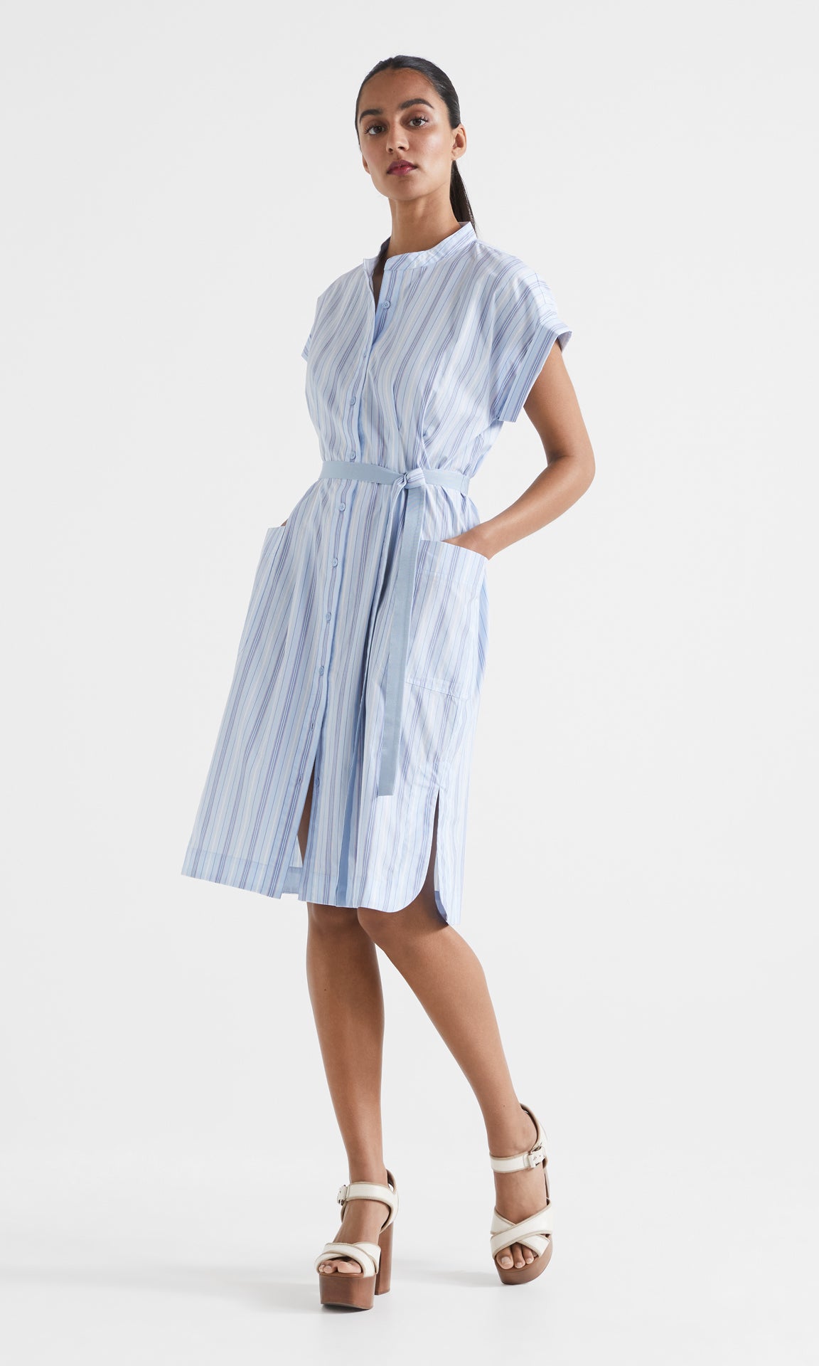 Prescott Belted Dress Lt Blue