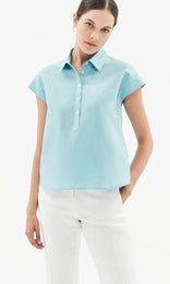 Lumet Collared Blouse Periwinkle