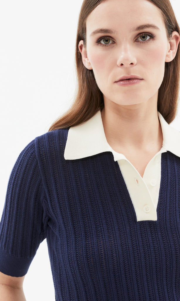 Imperia S/Sleeve Polo Navy/Ivory