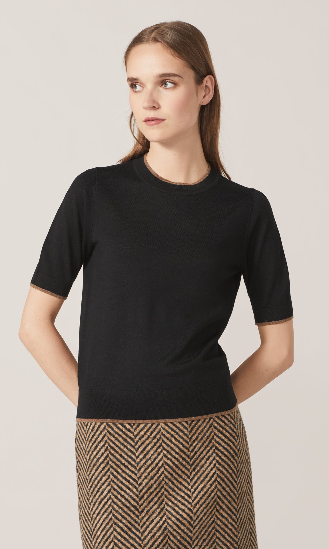 Exeter S/S Merino Black
