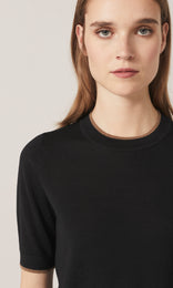 Exeter S/S Merino Black