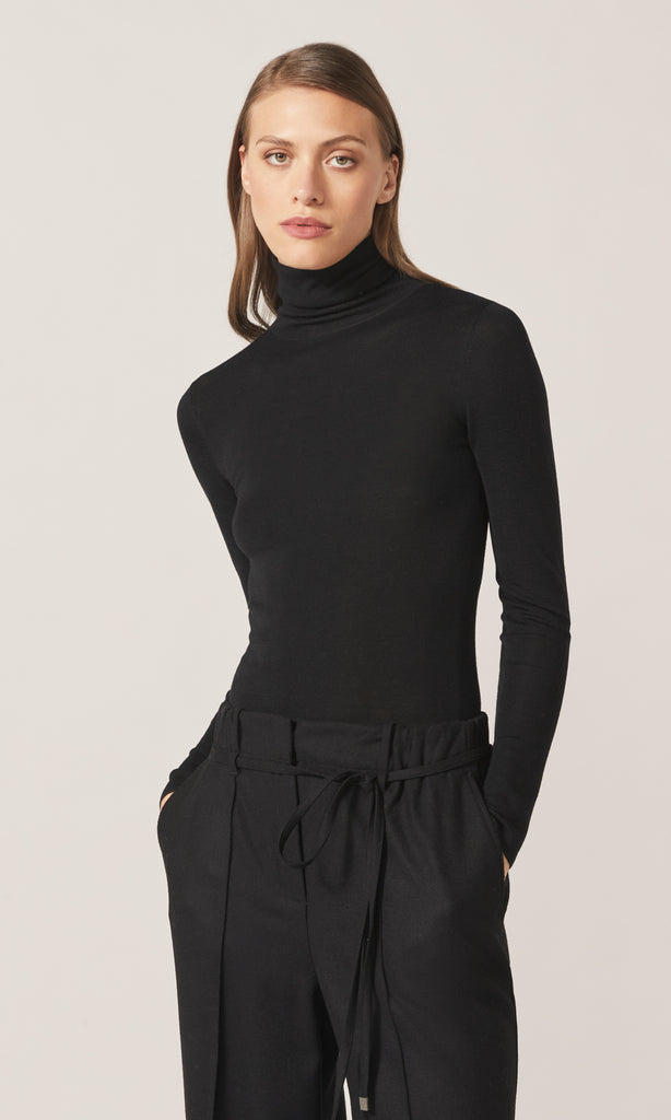 Apsley Turtle Neck Knit Black
