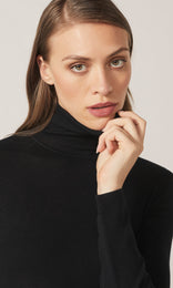 Apsley Turtle Neck Knit Black