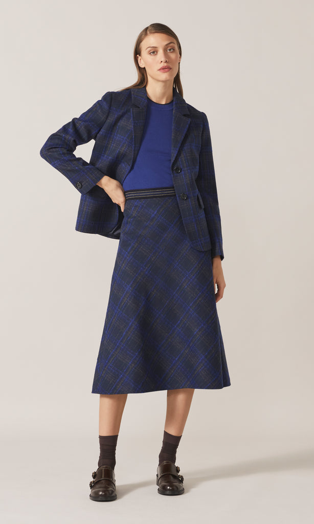 Stewart Bias Skirt  Cobalt