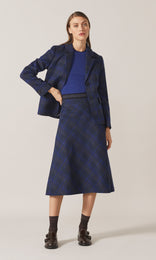 Stewart Bias Skirt  Cobalt