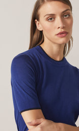 Exeter S/S Merino Cobalt