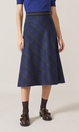 Stewart Bias Skirt  Cobalt