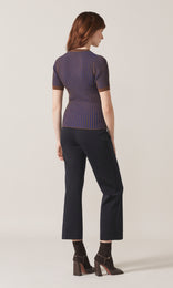 Exeter SS Ribbed Merino Crew Cobalt