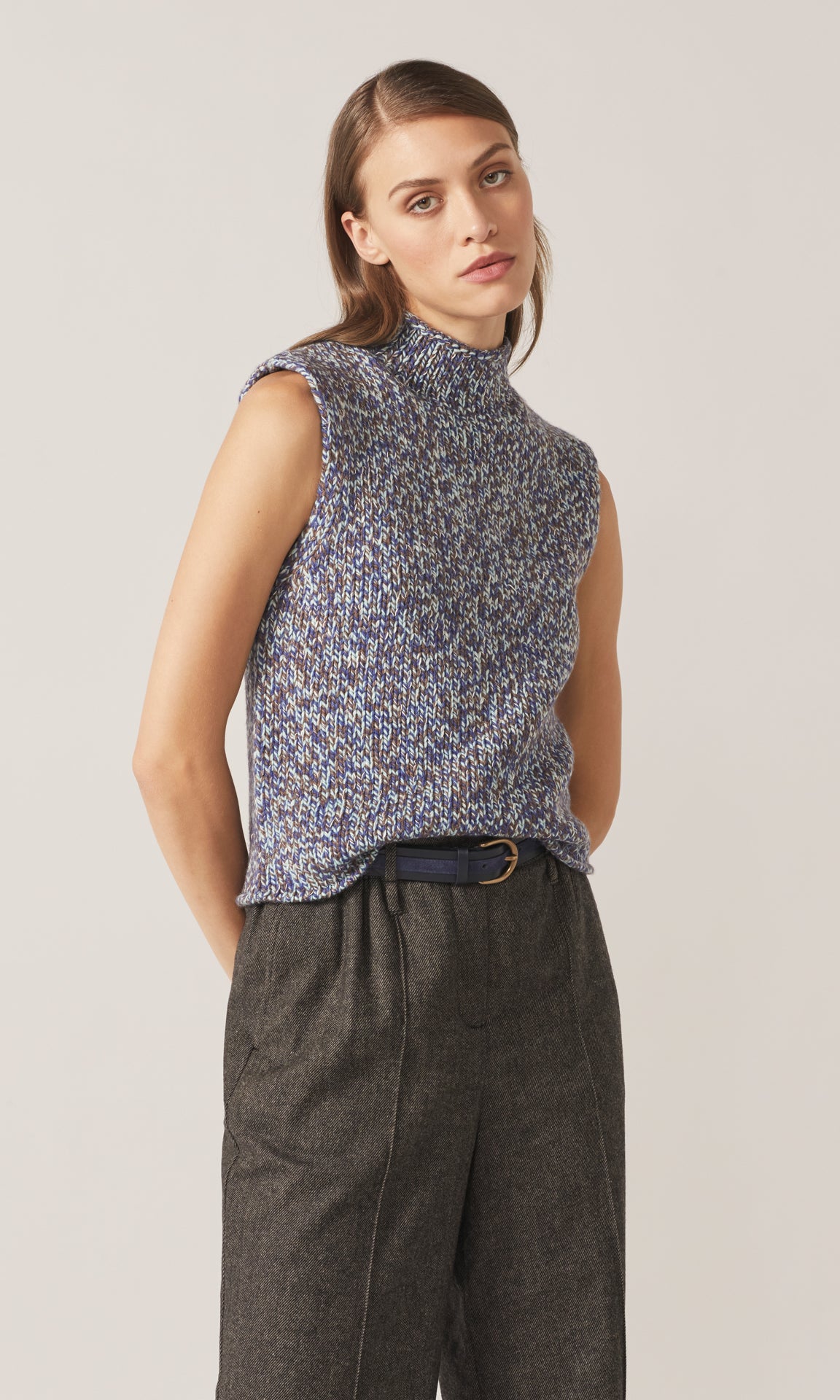 York Sleeveless Knit Cobalt