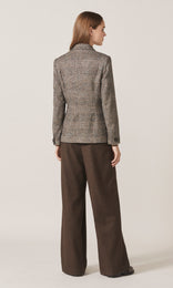 Drummond Plaid Blazer Chocolate