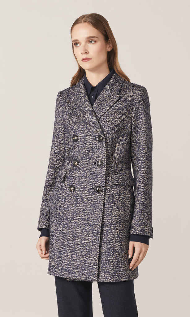 Delphine Coat Navy/Stone