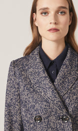 Delphine Coat Navy/Stone