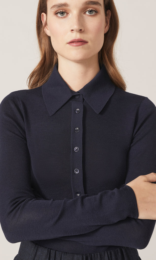 Apsley LS Polo Navy
