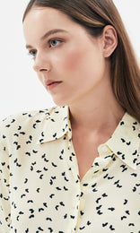 Papillon Shirt Ivory/Navy