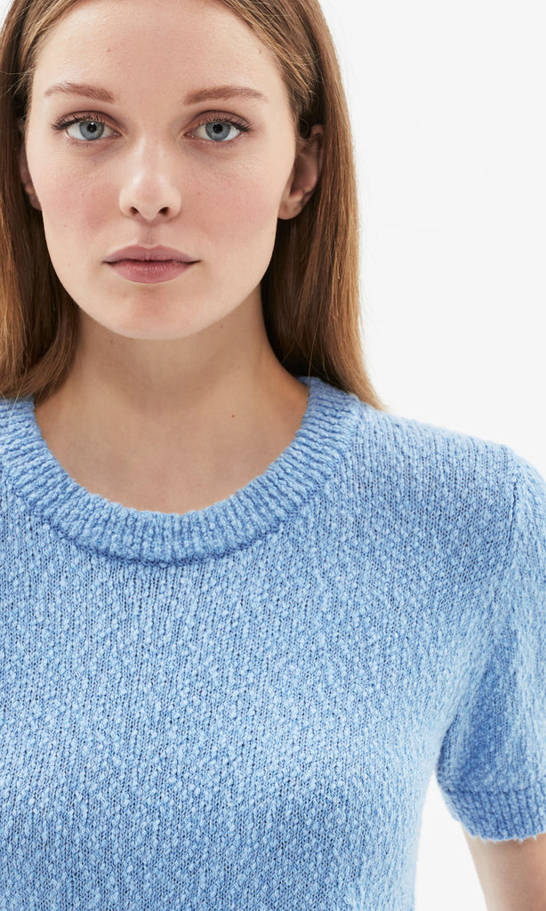 Vela S/Sleeve Crew Cameo Blue