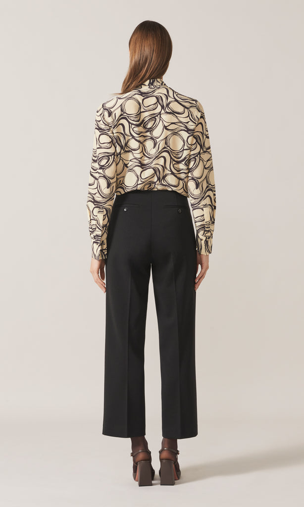 Scritta Tie Blouse Ivory
