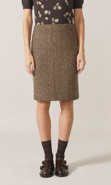 Chevrone Skirt Camel