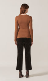 Adelphi Lurex Cardigan Camel