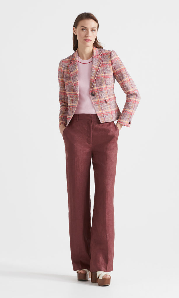 Wisteria Plaid Jacket Ochre