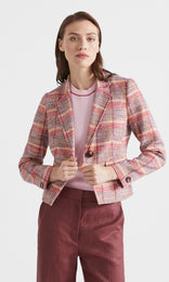 Wisteria Plaid Jacket Ochre