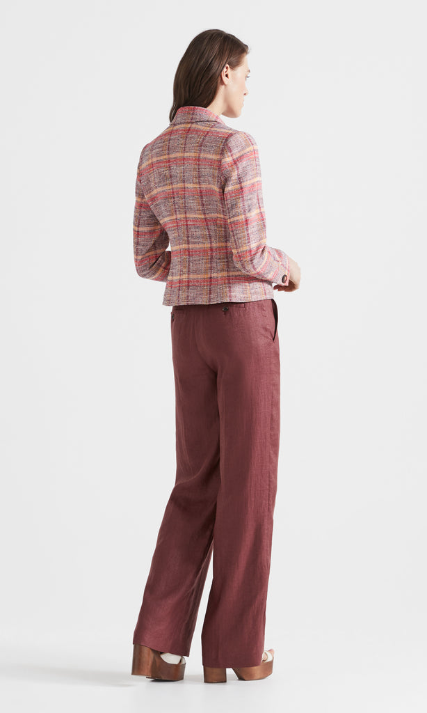 Wisteria Plaid Jacket Ochre