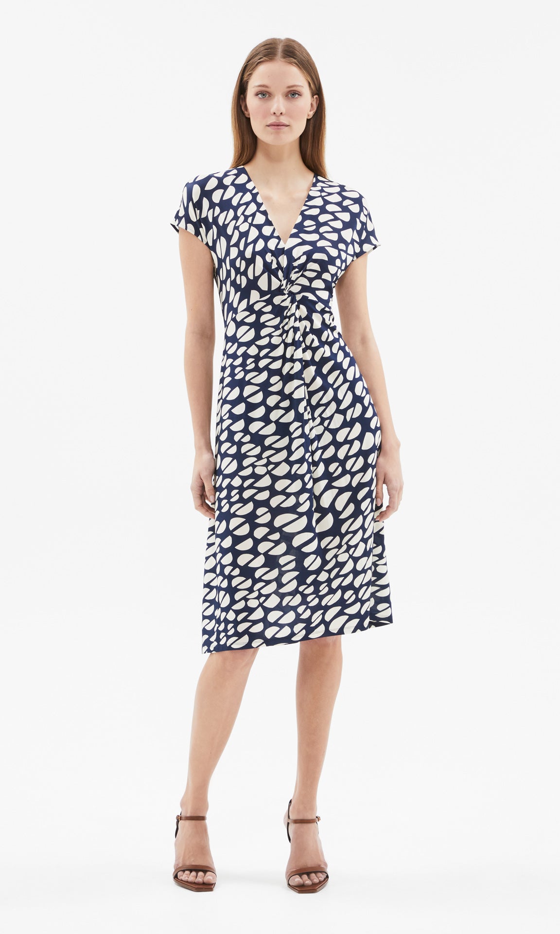 Terrazza Twist Front Dress Cobalt
