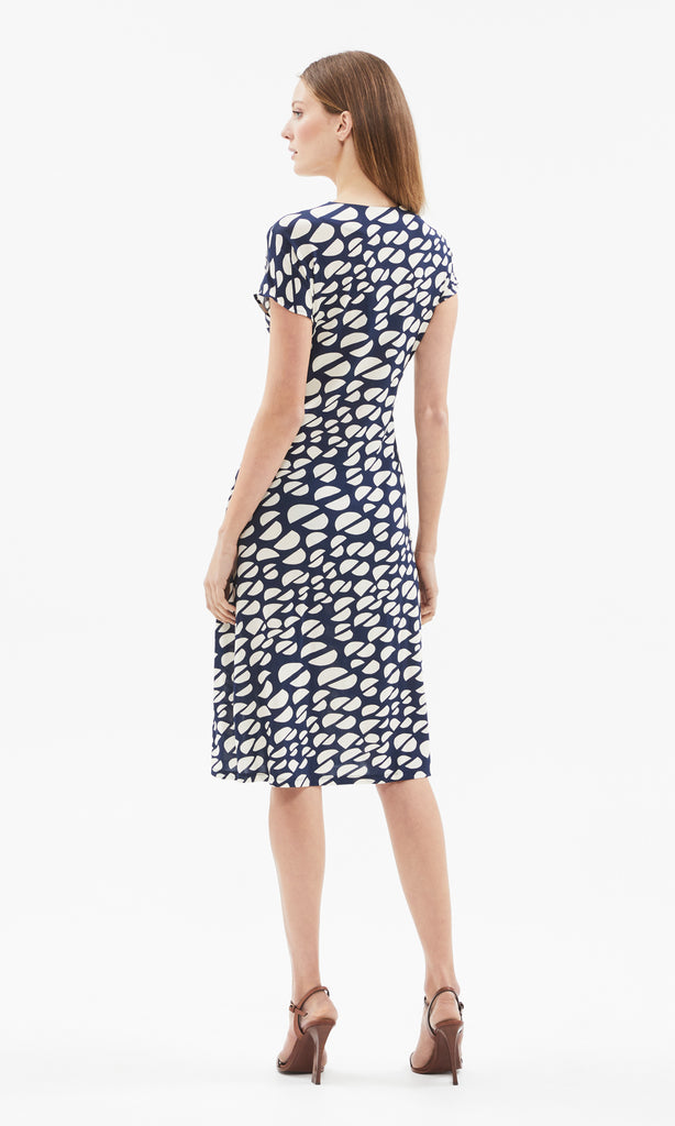 Terrazza Twist Front Dress Cobalt