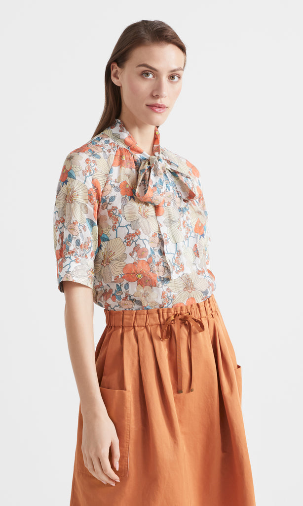 Holly Tie Blouse Apricot