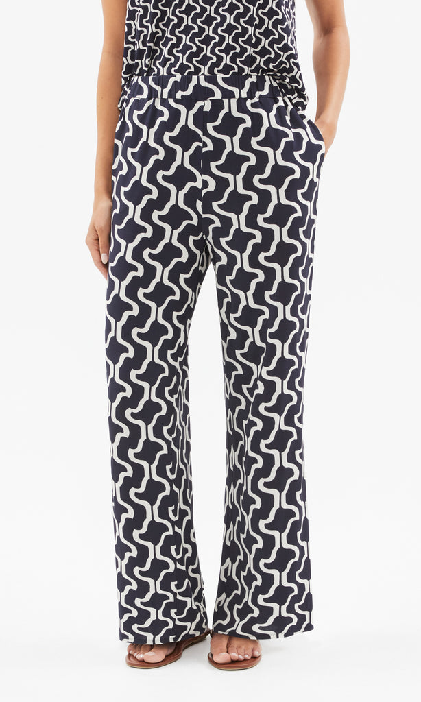 Marina Pant Navy/Ecru