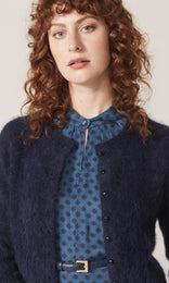 Isla Alpaca Cardigan Navy