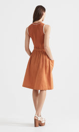 Vera Sleeveless Burnt Orange/Ivory